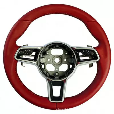 Steering wheel suitable for Porsche Panamera - bordeaux-red