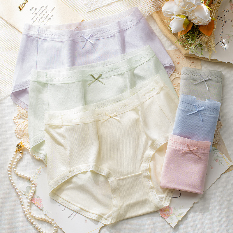 [Personalizado] Modal ropa interior de mujer seda de morera 10A entrepierna inhibidor de bacterias cómodo cintura media de mujer