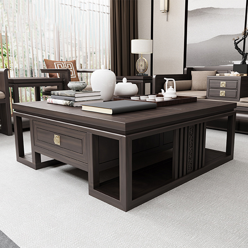 新中式实木沙发组合客厅家具现代禅意罗汉床沙发白蜡木黑胡桃整装