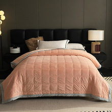 跨境热销新款婴儿绒三层夹棉加厚毛毯保暖牛奶绒毛毯盖毯厂家批发