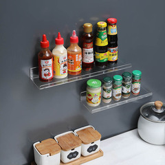 牆上置物架免打孔牆壁一字隔板床頭牆面浴室掛牆裝飾廚房調料架