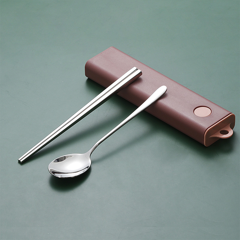 맨몸의 숟가락과 젓가락 - 핑크