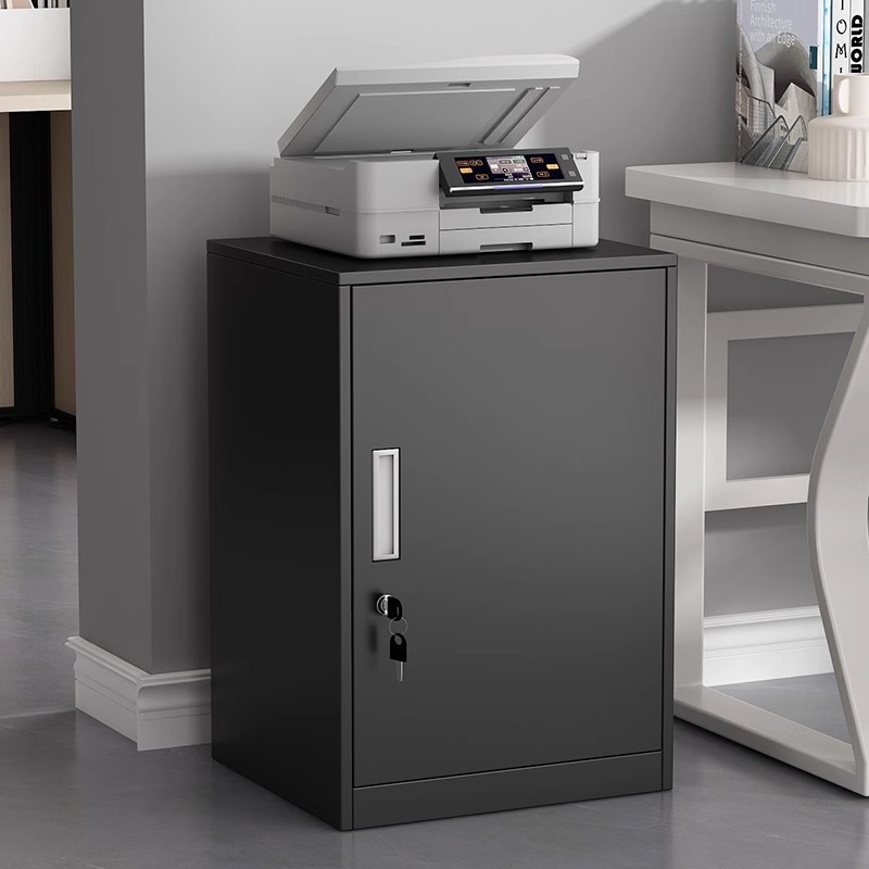 钢制文件柜铁皮柜带锁小柜子家用床头柜密码锁活动柜办公室抽屉柜