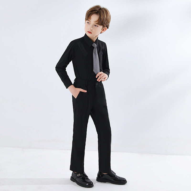 Traje de traje para niños hermoso estilo británico flor vestido para niños traje pequeño para niños medio y grande traje de piano para niños