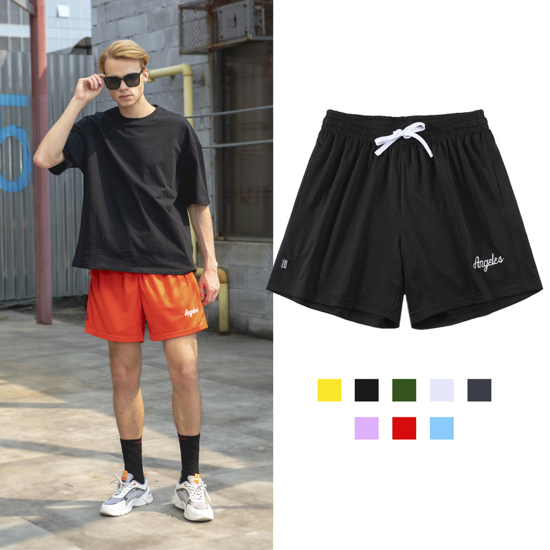 Foreign trade wholesale American Los Angeles mesh lining three-point Sports Basketball pants comfortable breathable running training pants