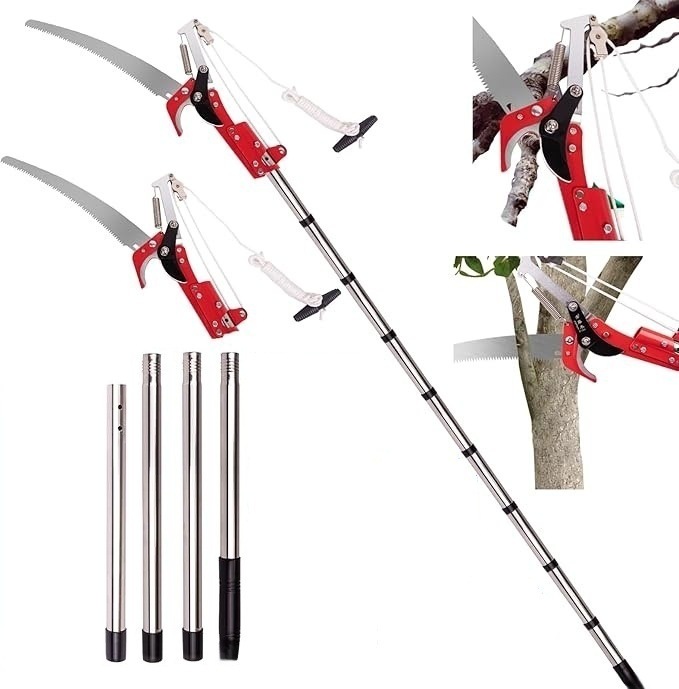 1.6m 접합 폴 + 두 개의 도르래 가지 전정