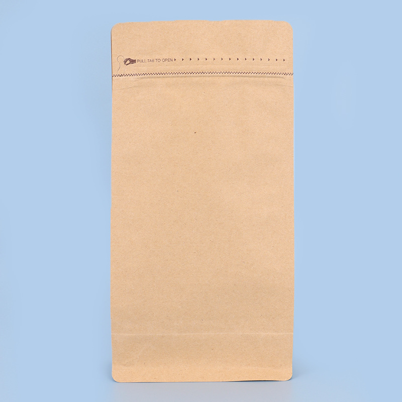Bolsa de embalaje de granos de café, bolsa de sellado de ocho lados de papel de aluminio, bolsa de té autosuficiente, comida para mascotas, bocadillos de frutas secas, bolsa de color con cremallera