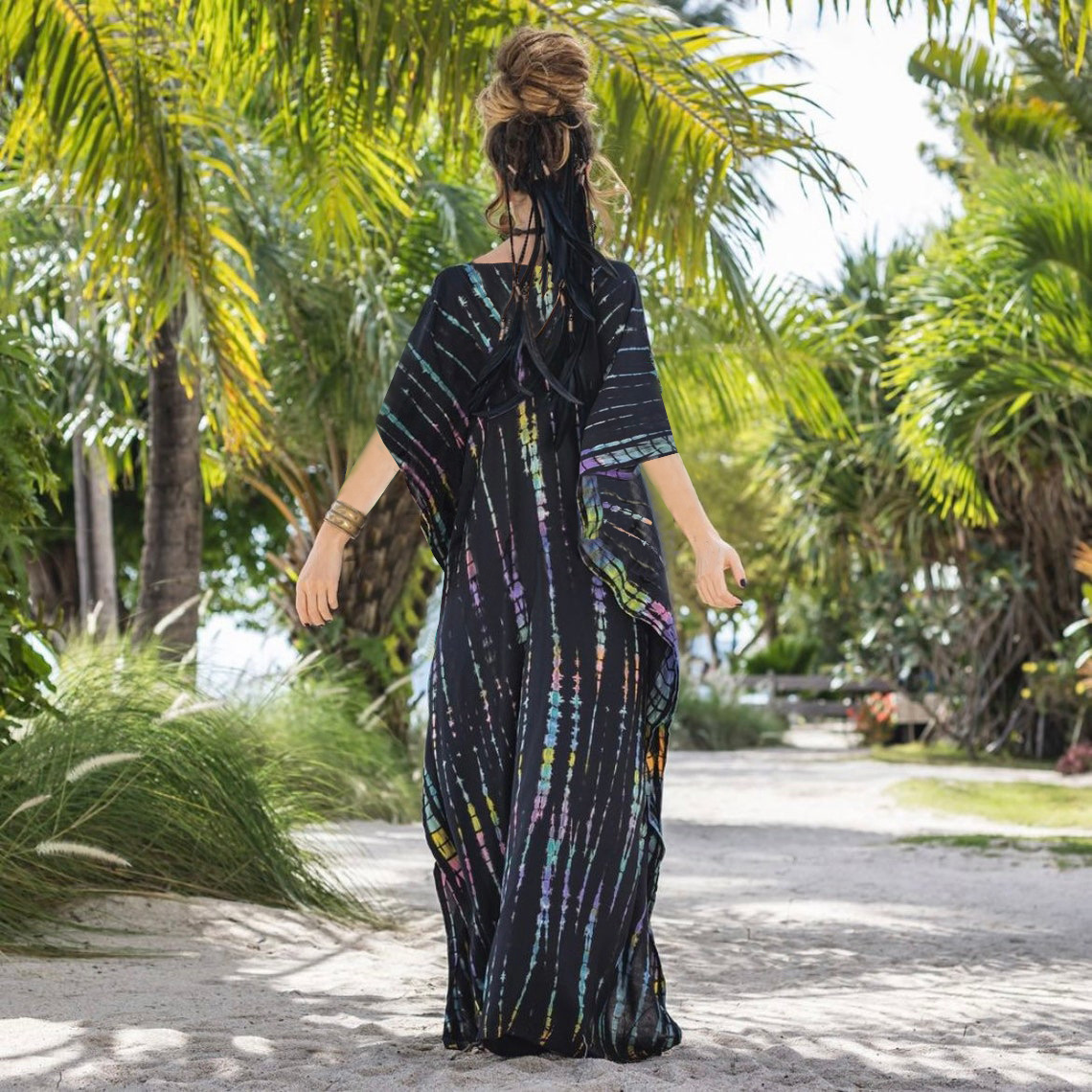 Women's Stripe Vacation Cover Ups display picture 2
