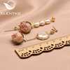 Organic retro earrings from pearl, sexy Hanfu, European style, wholesale