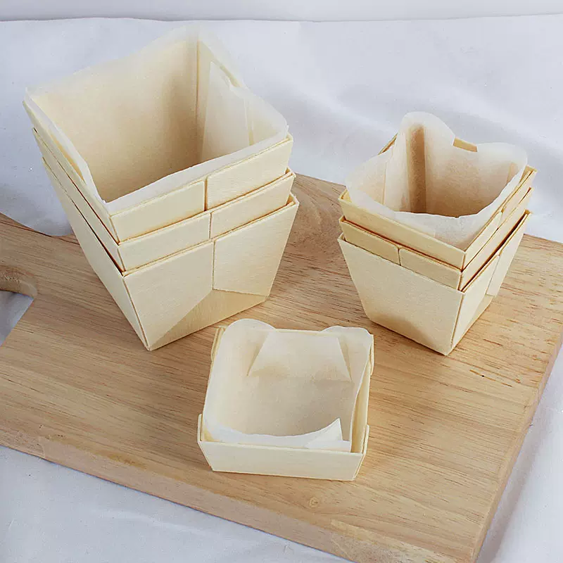 磅蛋糕模具小吐司盒烘焙烤面包家用面食木盒烤箱纸托木托迷你模具