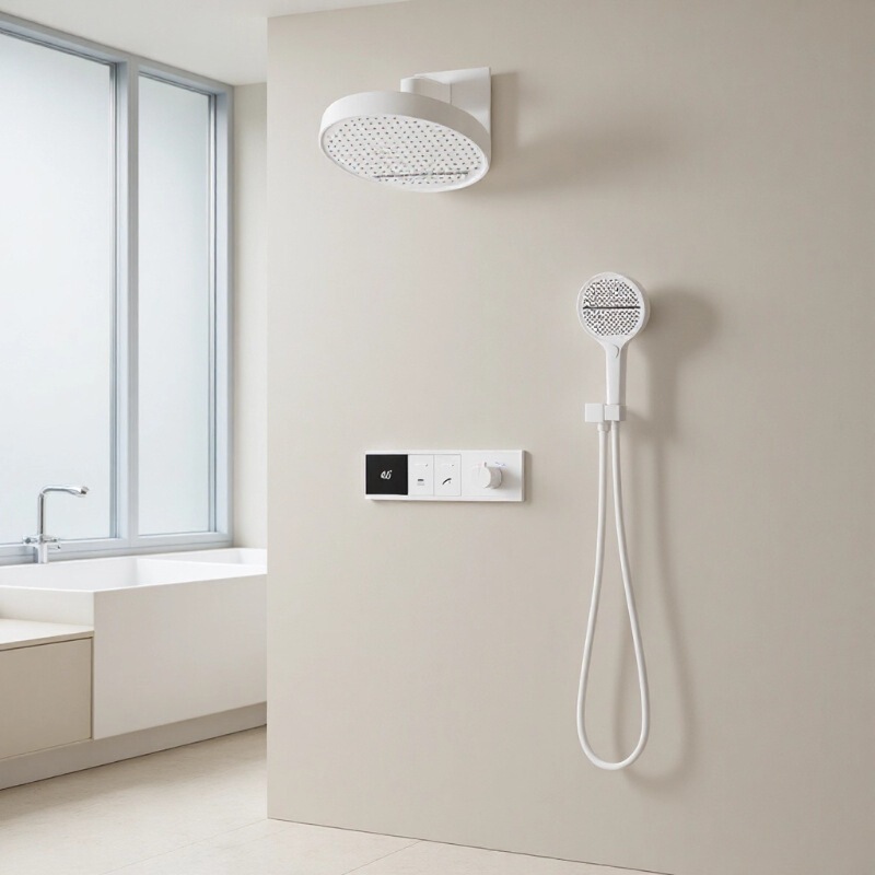 Concealed Shower Set, In-Wall Design, In-Wall Pre-Embedded Box, Hydropower Digital Display Screen, Maintenance-Free, No Wall Demolition Concealed Shower Set, In-Wall Design, In-Wall Pre-Embedded Box, Hydropower Digital Display Screen, Maintenance-Free, No Wall Demolition