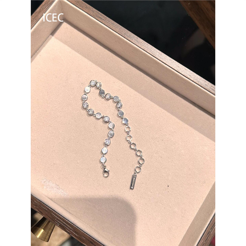 清冷感银色泡泡钻手链女款精致简约高级感手饰小众设计冷淡风手链|undefined
