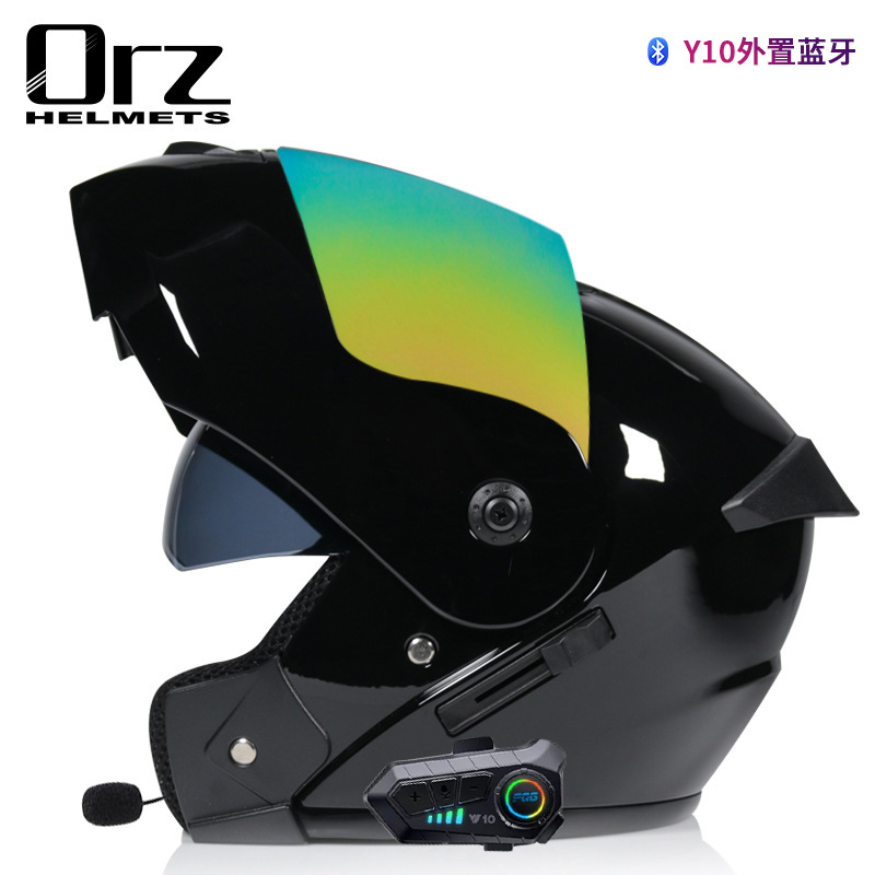 컬러 미러 + 외부 블루투스가있는 밝은 검정색