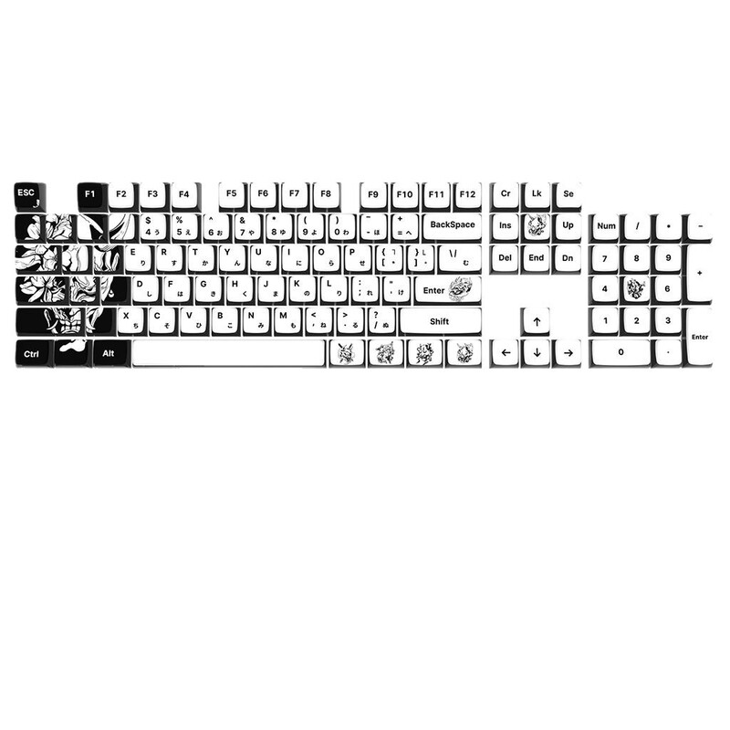ロシアの国境を越えた人気の般若テーマのキーキャップ メカニカル キーボード SA 高度な四面透明 PBT 昇華プロセス|undefined