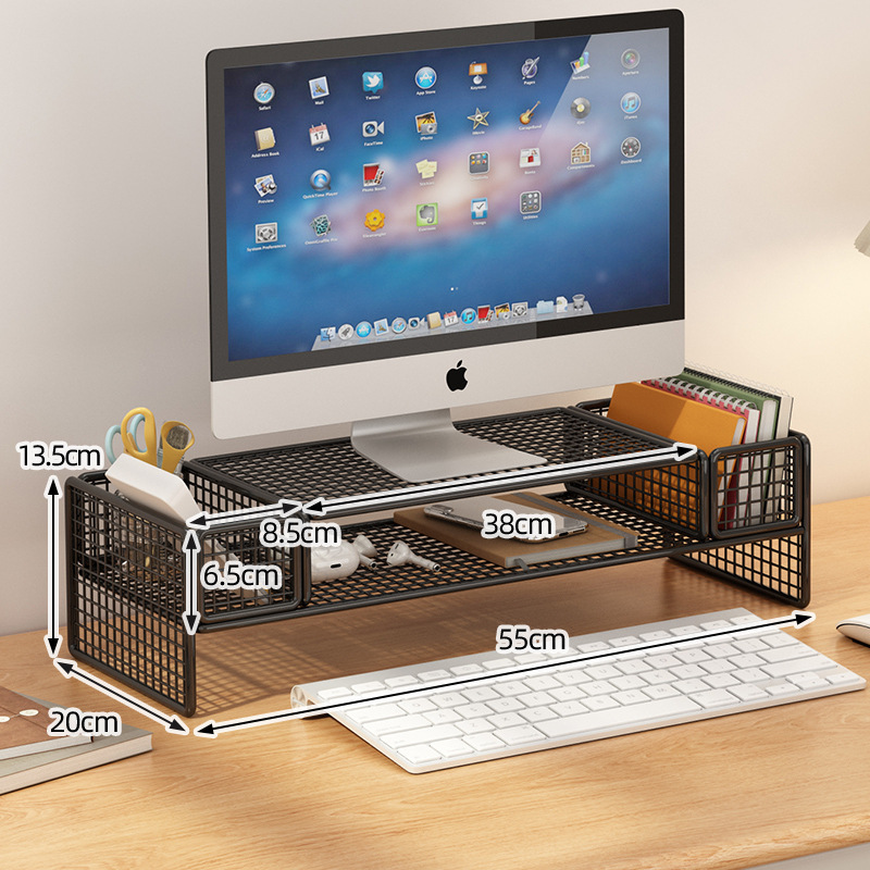 Desktop Storage Rack Desktop Laptop Heightening Rack Iron Home Desktop Suspended Cooling Base Bracket