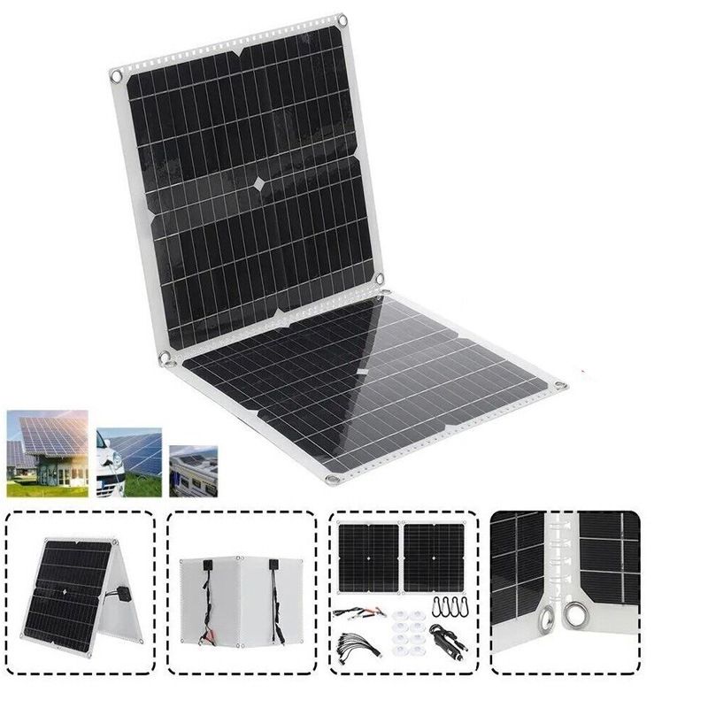 solar panel 50W 可折叠单晶太阳能充电板 户外太阳能光伏板套件