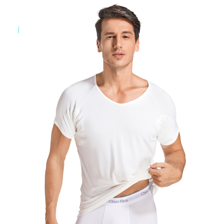 Spot, almohadilla absorbente de las axilas para hombres, camiseta de manga corta, anti-sudor, transpirable, lavable y reutilizable