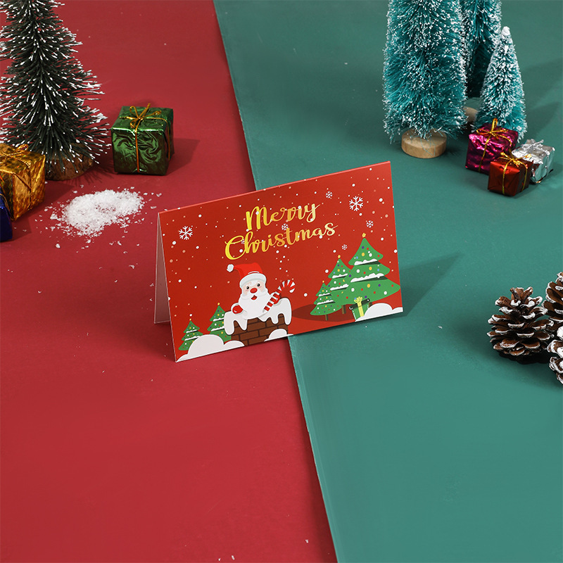 アマゾンの新しいクリスマスカード平安夜手書き祝福カード新年花プレゼントカードメーカー|undefined