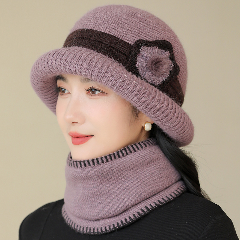 The new middle -aged and elderly ladies wool hat