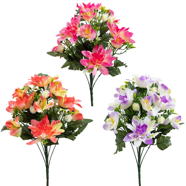 Youfu cross-border supply Amazon 9-prong fan-shaped dahlia bouquet…