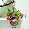 Bird's nest decoration simulation grass woven grass nest handmade outdoor small bird house outdoor pendant pendant coconut shell bird nest bird nest