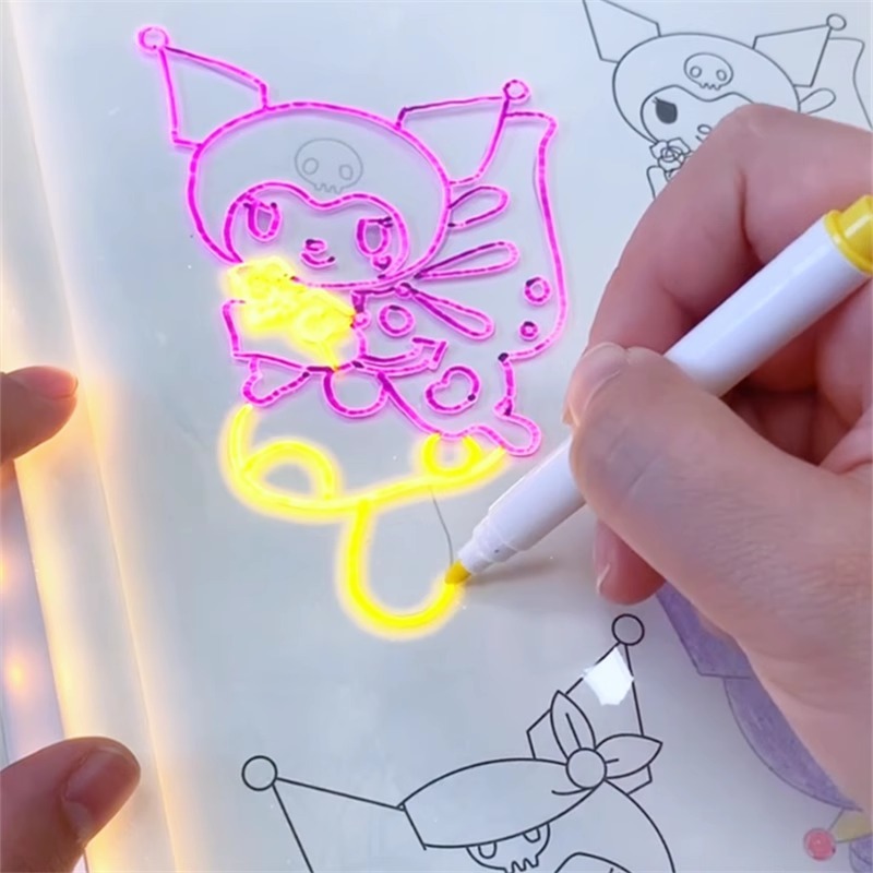 発光描画ボード消去可能な DIY 子供用描画ボード透明発光書き込みボード LED 蛍光ボードデスクトップライト描画|undefined