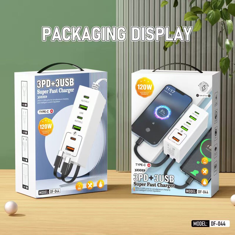 Multifunctional Fast Charging Strip 3Usb+3Type-C Charger Pd20W Mobile Phone 6-Port Charging Head Dual Type-C Cable Multifunctional Fast Charging Strip 3Usb+3Type-C Charger Pd20W Mobile Phone 6-Port Charging Head Dual Type-C Cable