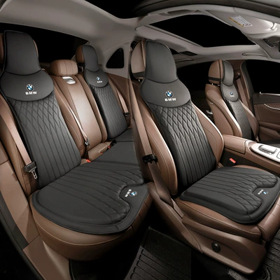 Bmw Headrest and Lumbar Support New – Waist support - model-b-prestigious-black-bmw-front-and-rear-seat-cushions-and-backrests-seven-piece-set