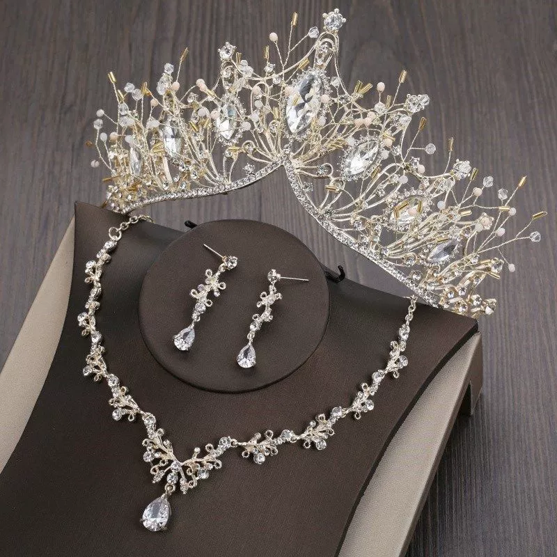 Tiara for bride, set, 2021 collection, 3 piece set