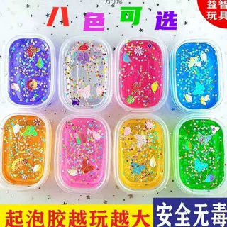 越玩越大起泡胶超大气泡水晶泥超轻粘土便宜果酱史莱姆解压套装厂