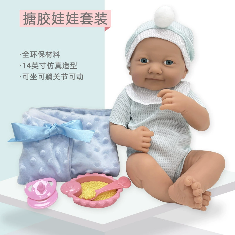 Оптовая продажа с фабрики: реалистичные виниловые куклы-новорожденные 14inch см с одеялом и аксессуарами, игрушки для девочек, куклы реборн
