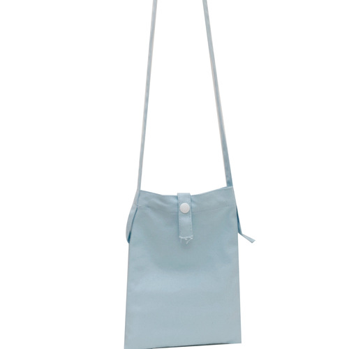 Simple solid color niche crossbody canvas small bag portable mobile phone bag women's crossbody small square bag for mobile phone