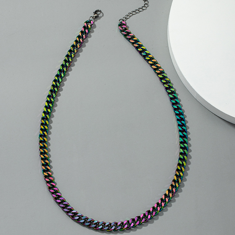 Thick Chain Phantom Color Necklace Wholesale Nihaojewelry display picture 2