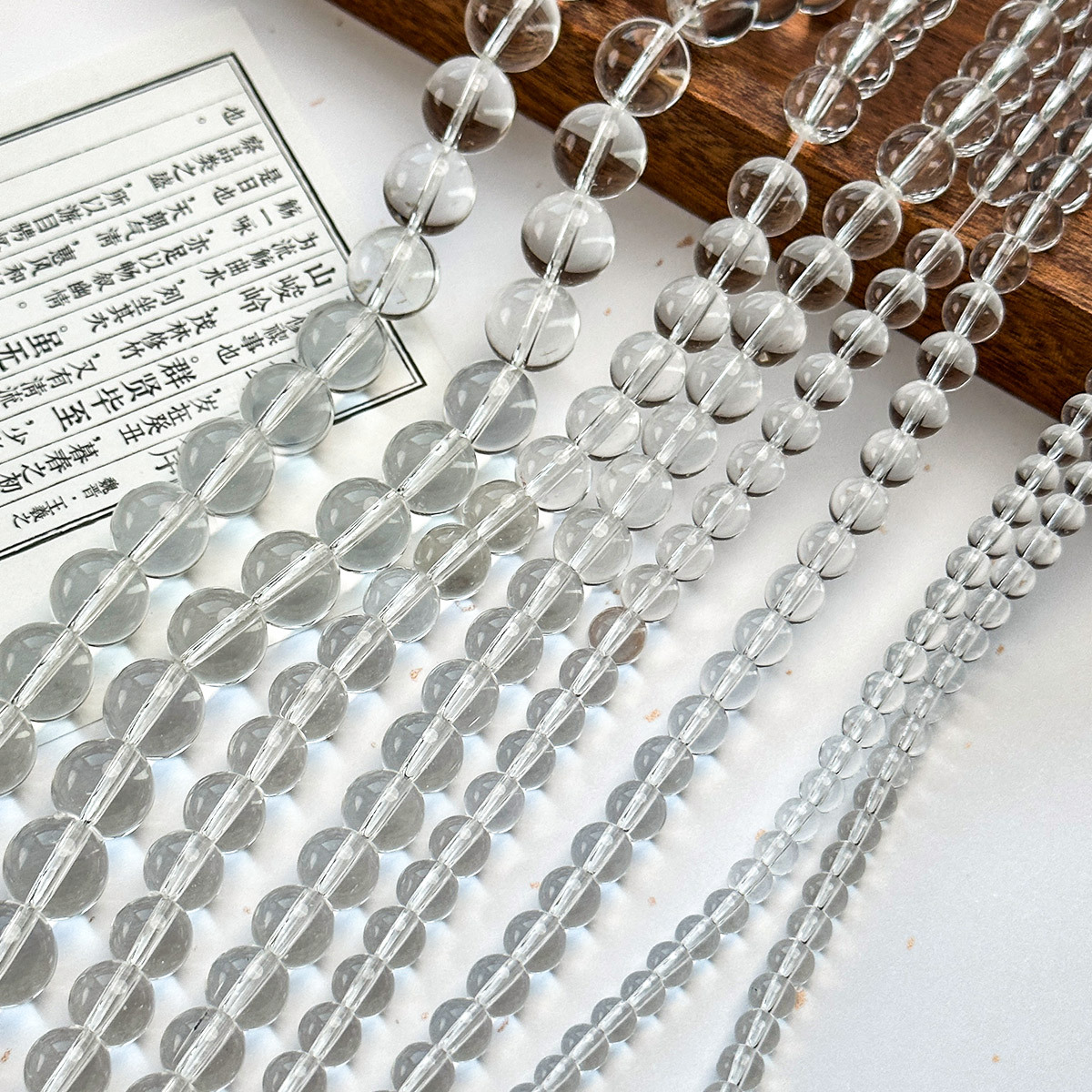 ice natural grade a white crystal round beads high net body scattered beads wholesale diy necklace bracelet beads accessories semi-finished crystal