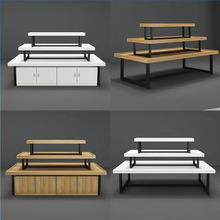 【2478人收藏】展示台化妆品堆头中岛展示柜饰品展示柜三层超市货