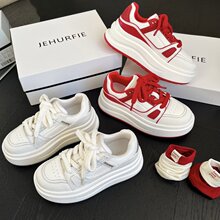JEHURFIE/纪华菲超轻厚底百搭拼色休闲鞋 AB26006