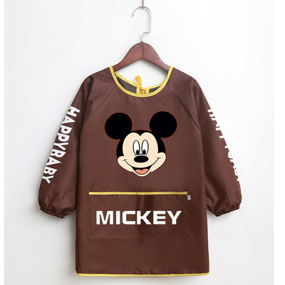 儿童围裙画画衣防水罩衣男女宝宝幼儿园绘画美术课护衣外穿反穿衣|ms