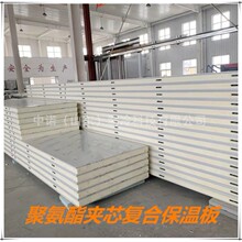 厂家定制冷库板50厚聚氨酯复合夹芯保温管彩钢板偏心挂钩