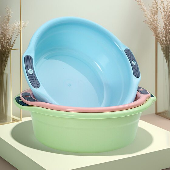 Thickened Binaural Plastic Washbasin Household Small Basin Washbasin Student Dormitory Basin Washbasin Large Basin Water Basin