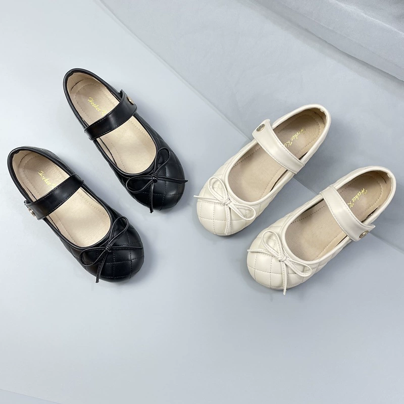 HEEMAKES Kids Princess Shoes with Velcro, Bow, Soft Sole, City Style, Leather, Children's Footwear