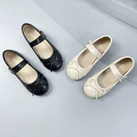 HEEMAKES Kids Princess Shoes with Velcro, Bow, Soft Sole, City Style, Leather, Children's Footwear