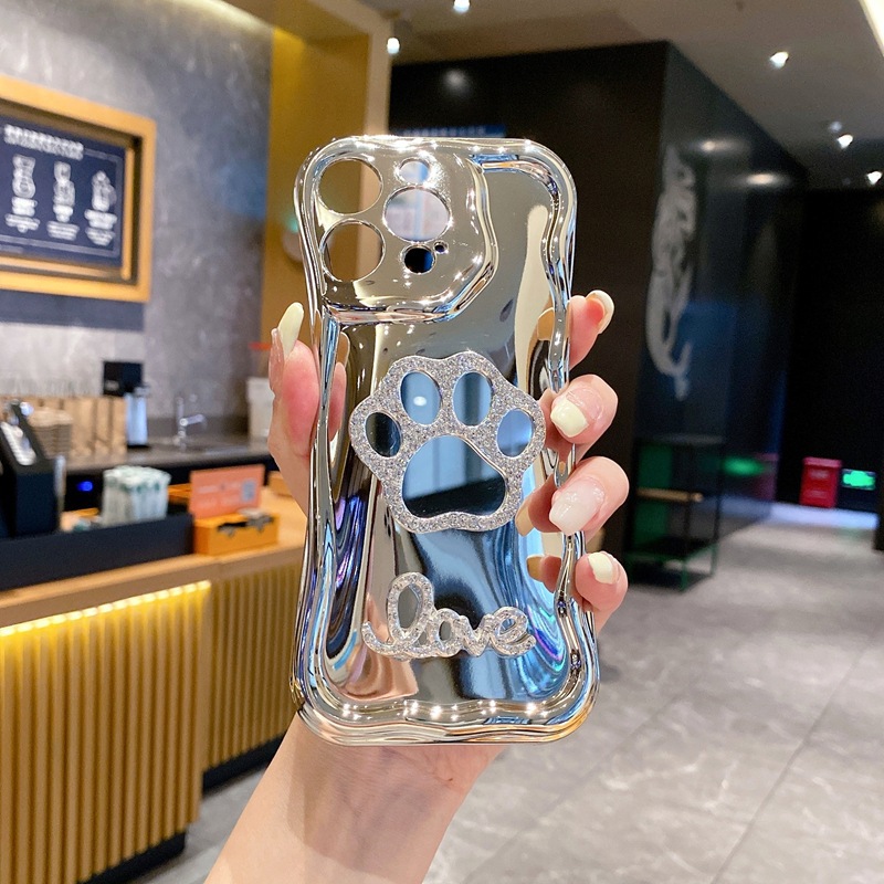 Luxury Silver Plated Pearl Mirror Phone Case For Iphone Series_voghion.com