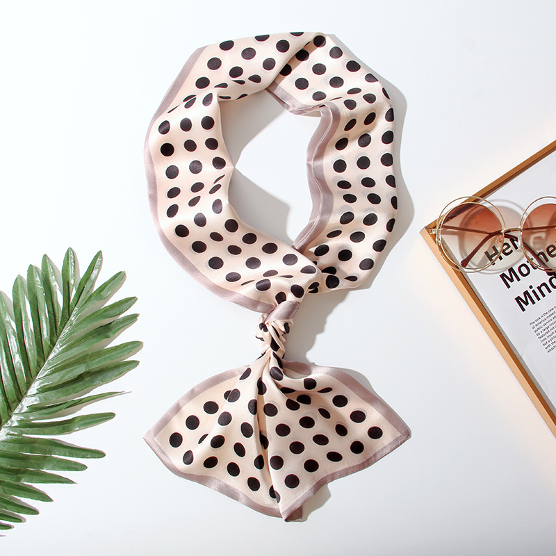 Silk summer long double-sided scarf