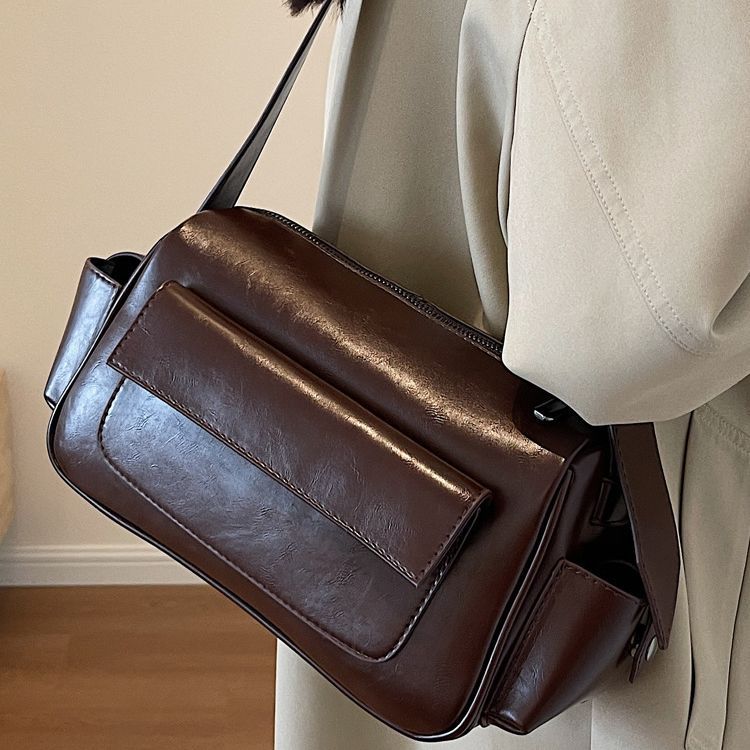 Borsa a tracolla versatile per donna 2023 autunno e inverno nuova borsa a tracolla retrò moda trendy texture di nicchia piccola borsa quadrata_voghion.com