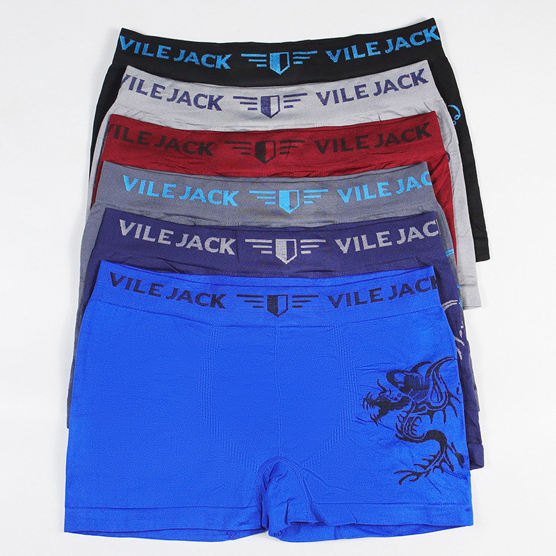 Bóxer para hombre Calzoncillos deportivos elásticos y transpirables sin costuras Calzoncillos cortos para hombre con estampado de dragón personalizado