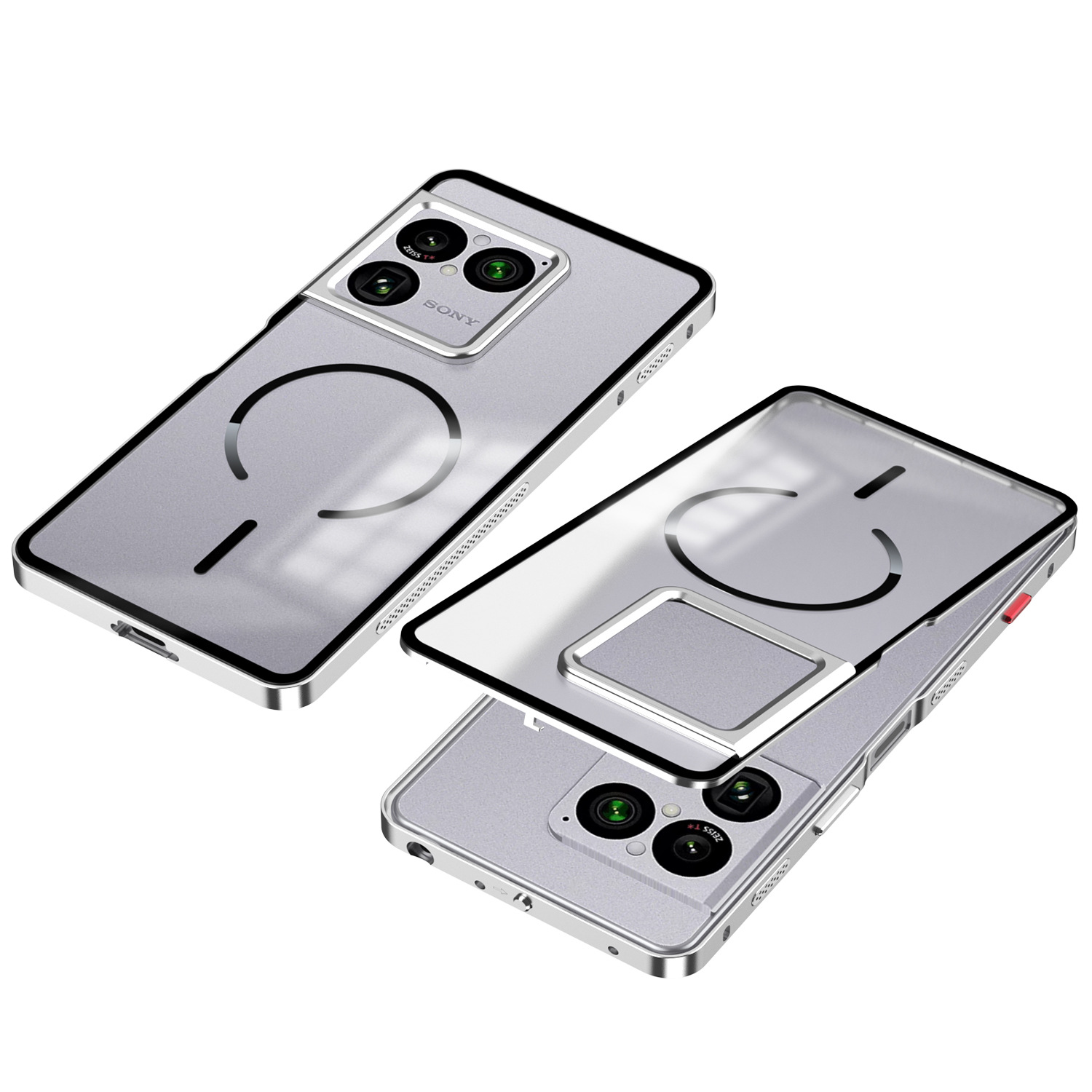 跨境适用于索尼Xperia1VIII8代磁吸背板铝合金边框弹扣设计手机壳