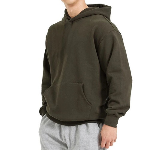 High-quality men's sweatshirt for autumn and winter casual loose sport top fitness drop shoulder hooded sweatshirt batch