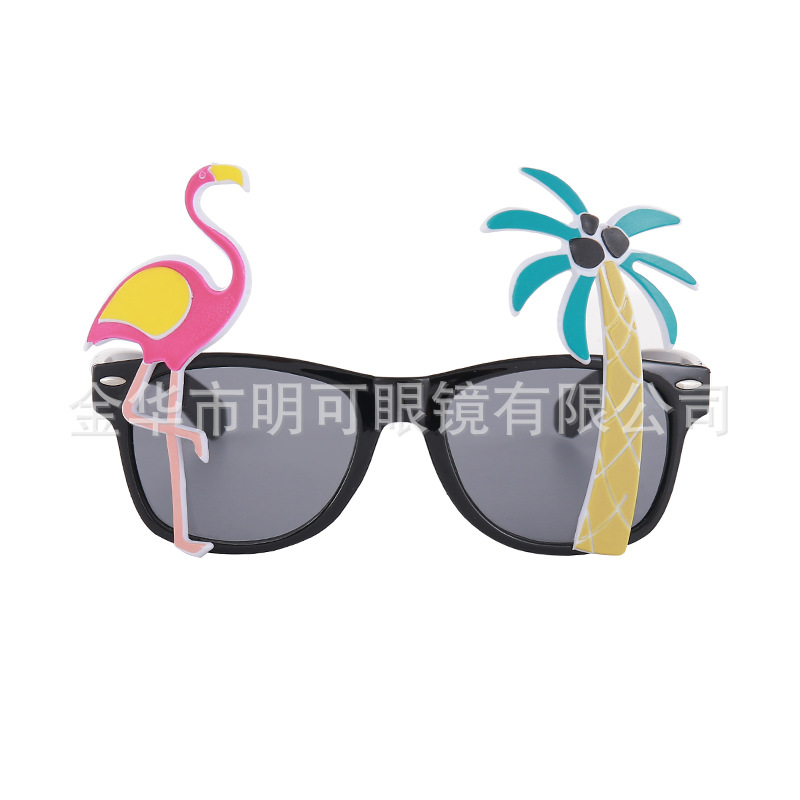 Gafas Decorativas de Flamenco y Cocotero de Plástico ABS para Playa y Fiestas