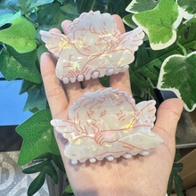 卡通天使翅膀抓夹可爱发夹浪漫丘比特马尾夹时尚鲨鱼夹高级感发饰