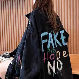 牛仔外套女韩版宽松女学生牛仔衣春秋新款高档00后大码女装夹克潮